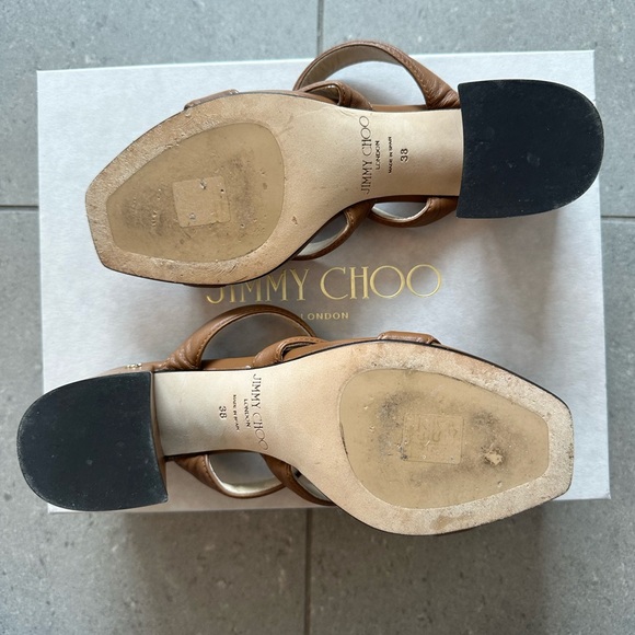 Jimmy Choo Auna 65 Block Heel Slide Sandals, Size 38 - Picture 4 of 5